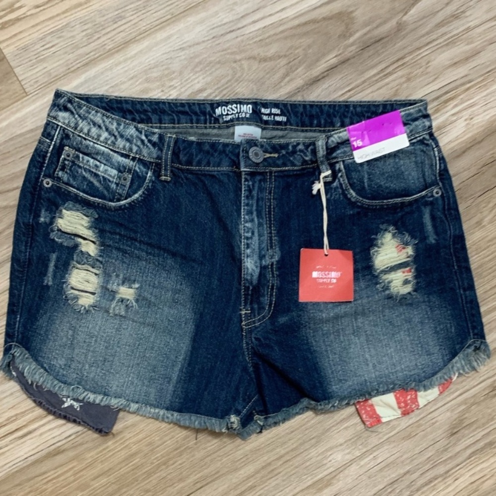 Mossimo 4th of July Denim Shorts Juniors 15 - NEW